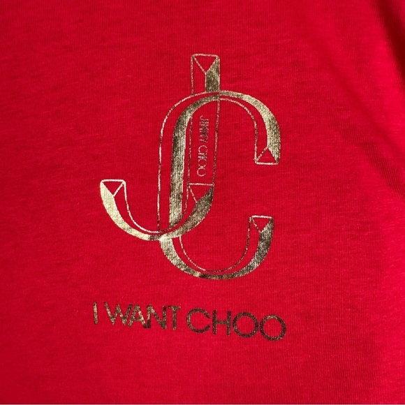 Jimmy Choo ‘I Want Choo’ red T shirt size XL
New without tags - Picture 2 of 8